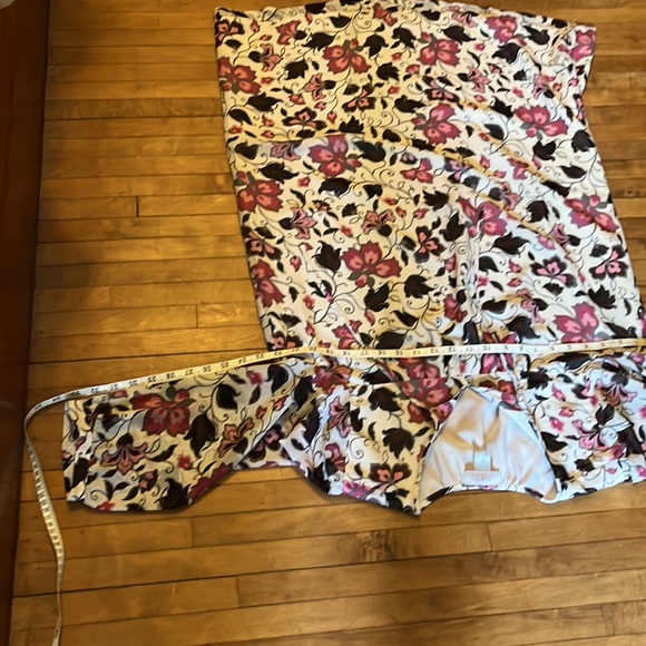 Floral Flowy MIDI LOFT Dress women L - Picture 8 of 12